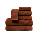 Solid  6 Piece 100% Cotton Cloth wash, Hand and Bath Towels