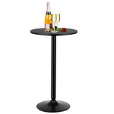 24 Inch Modern Style round Cocktail Table with Metal Base and MDF Top
