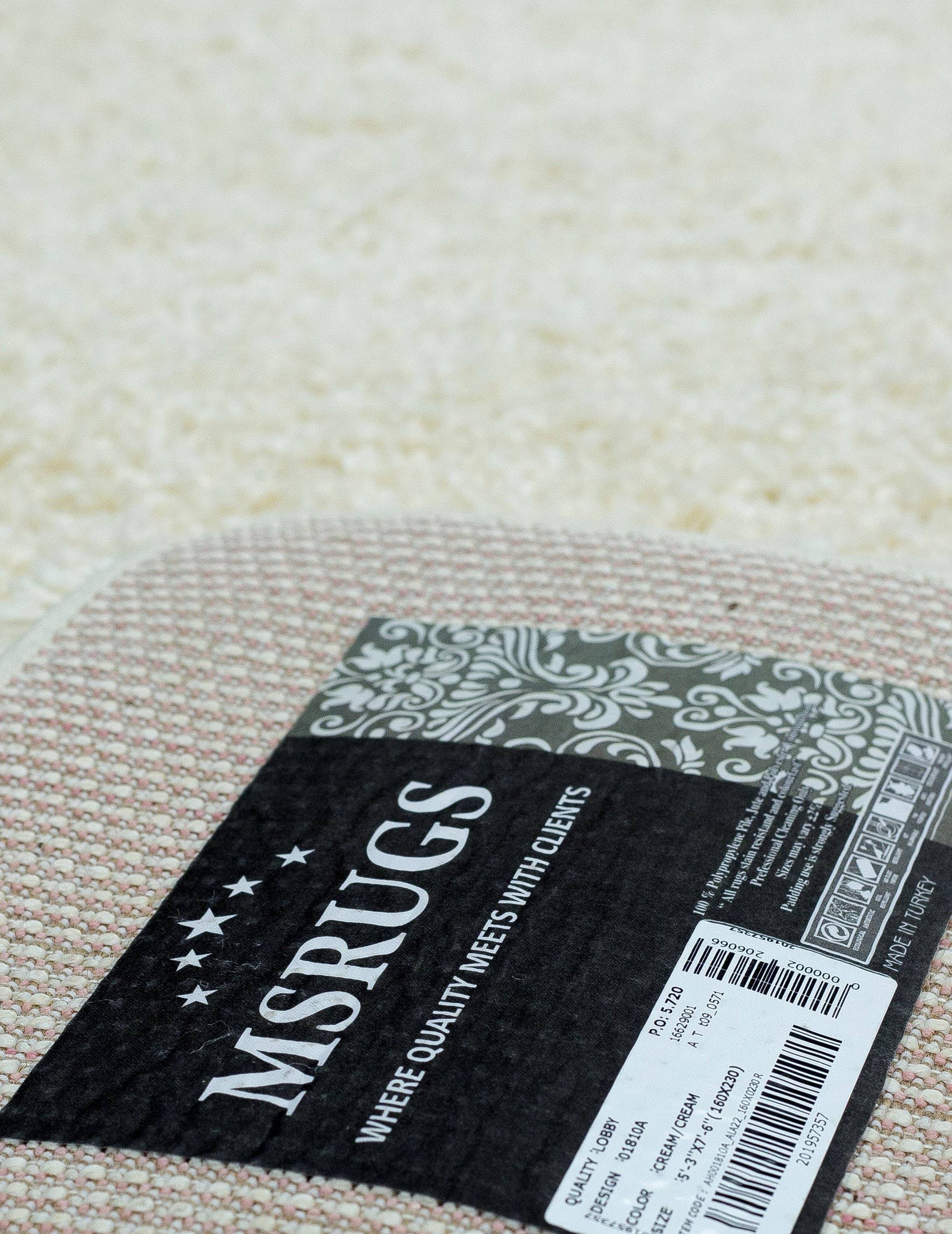 Super Shaggy Area Rug Cream 1810 - Context USA - Area Rug by MSRUGS