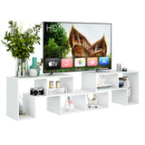3 Pieces Console TV Stand for Tvs up to 65 Inch with Shelves