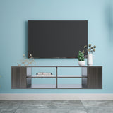 Wall Mounted Media Console,Floating TV Stand Component Shelf with Height Adjustable  YJ