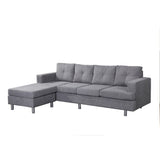 Sectional Sofa Set for Living Room with L Shape Chaise Lounge ,Left or Right Hand Chaise Modern (Grey)
