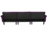 Convertible Sofa bed sleeper Purple Velvet