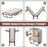 Extra Guest Folding Bed with Memory Foam Mattress