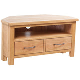 TV Cabinet with Drawer Solid Oak Wood 34.6