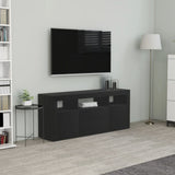 TV Cabinet Black 47.2"x11.8"x19.7" Chipboard