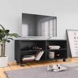 TV Cabinet with Castors Black 35.4