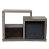 Fireplace TV Stand for TVs Up to 41" Media Entertainment Center Console Table with Open Storage Shelves, Taupe XH