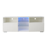 Modern Minimalist TV Cabinet Living Room with 20 colors LED Lights,TV Stand Entertainment Center Modern High-Gloss LED TV Cabinet, Simpleness Creative Furniture TV Cabinet YF