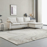 L-Shaped linen sectional sofa with left chaise,Beige