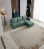 Free Combination Module Sofa L-shaped,With Storage,Emerald