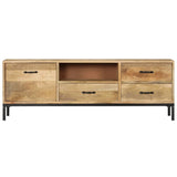 TV Cabinet 51.1"x11.8"x17.7" Solid Mango Wood