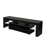 Living Room Furniture TV Stand Cabinet with 2 Drawers & 2 open shelves,20-color RGB LED lights with remote XH