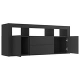 TV Cabinet Black 47.2"x11.8"x19.7" Chipboard