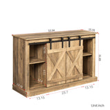 Rustic Style Farmhouse Sliding Barn Door TV Stand for TV up to 65 Inch Flat Screen Media Console Table Storage Cabinet Wood Entertainment Center Sturdy Ranch  XH