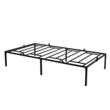 14 Inches Metal Platform Bed Frame, Heavy Duty Steel Slat Support, No Box Spring Needed, Quick Install, Twin Size