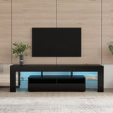 Living Room Furniture TV Stand Cabinet with 2 Drawers & 2 open shelves,20-color RGB LED lights with remote XH