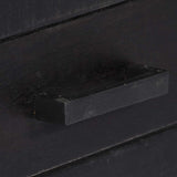 TV Cabinet Black 46.5"x11.8"x15.7" Solid Mango Wood