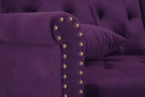 Convertible Sofa bed sleeper Purple Velvet
