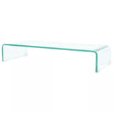 TV Stand / Monitor Riser Glass Clear 27.6"x11.8"x5.1"