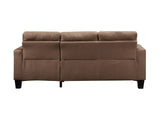 Earsom Sectional Sofa (Rev. Chaise), Brown Linen