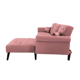 Convertible Sofa bed sleeper Pink velvet