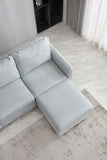 Free Combination Module Sofa L-Shape,4 seats,With Storage,Grey