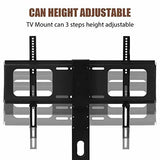 Universal TV Stand Tempered Glass TV Stand Height DjustableTV Stand with Mount 32-65 inch TV
