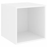 5 Piece TV Cabinet Set White Chipboard