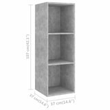 5 Piece TV Cabinet Set Concrete Gray Chipboard