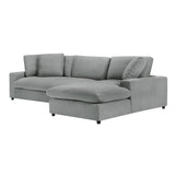 Super comfortable L-shaped Sectional sofa right hand facing