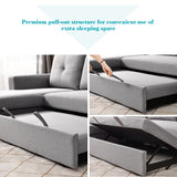 90" Reversible Pull out Sleeper L-Shaped Sectional Storage Sofa Bed,Corner sofa-bed with Storage Chaise Left/Right Handed