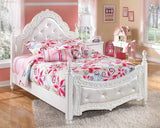 White Exquisite Full Poster Bed