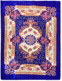 Context Oriental Blue 6'.6" x 10' Rug Soft Cozy Carved Design