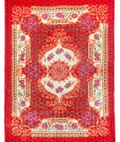 Context Oriental Red 6'.6" x 10' Rug Soft Cozy Carved Design