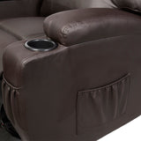 Faux Leather Heated Massage Recliner Chair with Remote