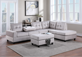 Heights Reversible Sectional with Storage Ottoman