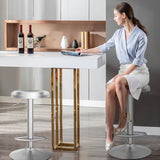 Modern Swivel Adjustable Height Bar Stool with Footrest for Pub Bistro Kitchen Dining
