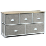Dresser Storage Tower with 5 Foldable Cloth Storage Cubes