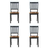 Set of 4 Dining Chair Spindle Back Wooden Legs