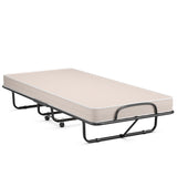 Made in Italy 5 Inch Memory Foam Rollaway Guest Bed with Sturdy Steel Frame and Wheels