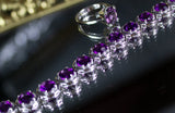 Amethyst Bracelet, Handmade Bracelet, 925 Sterling Silver Bracelet, Wedding Bracelet, Gift for Her, Gemstone Bracelet