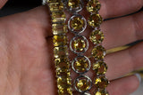 Natural Yellow Citrine Bracelet, Handmade Bracelet, 925 Sterling Silver Bracelet, Wedding Bracelet, Gift for Her, Gemstone Bracelet