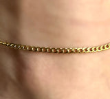 18K Gold Chain Anklet , Custom Anklet, Gold Jewelry, Jewelry Constellation Waterproof Jewelry, Gift for Her, Antiallergic chain, Gift