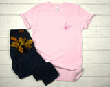 Butterfly Ribbon Breast Cancer T-shirt