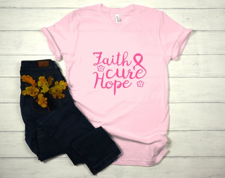 Faith Cure Hope Breast Cancer T-shirt