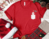 Pocket Santa Merry Christmas T-shirt