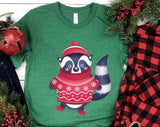 Raccoon Christmas T-shirt