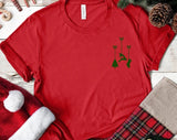 Christmas Symbols on Pocket T-shirt