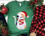 Santa Cat Christmas T-shirt